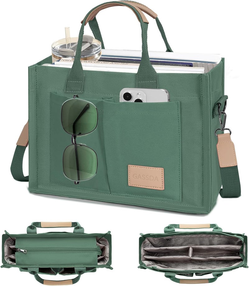 GASSDA Tote Bags for Women Canvas Tote Purse Crossbody with Pockets Top Handle Shoulder Satchel Bag for Women - Image 1